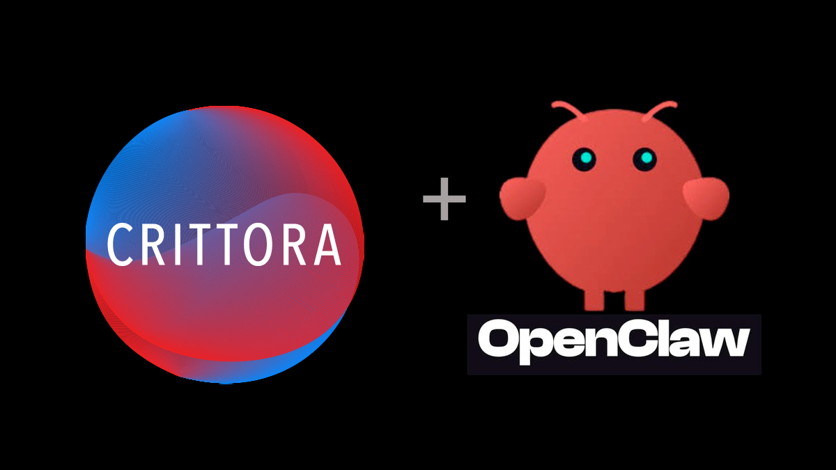 OpenClaw secured by Crittora visual showing cryptographically enforced execution governance