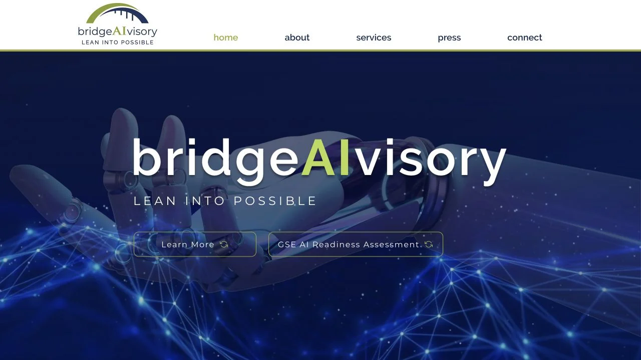 Homepage preview of bridgeAIvisory